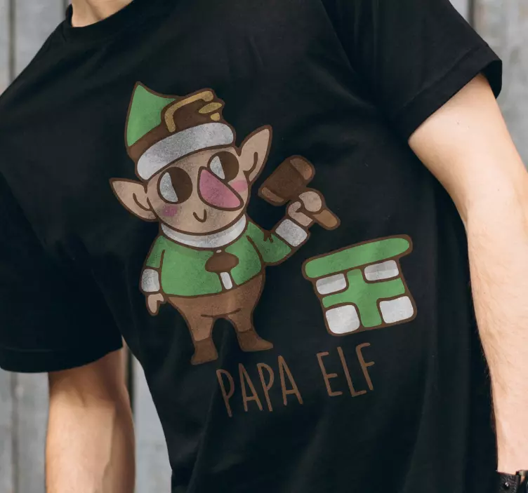Tricou de Crăciun papa elf motiv festiv - TenStickers