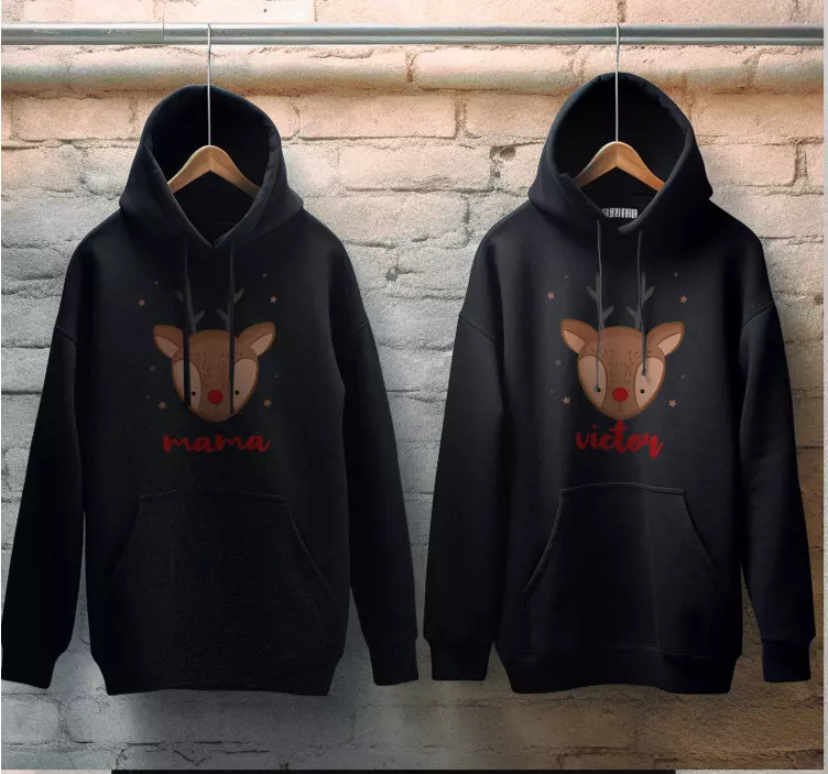 Tricou de Crăciun reindeer-ul de Crăciun personalizat - TenStickers