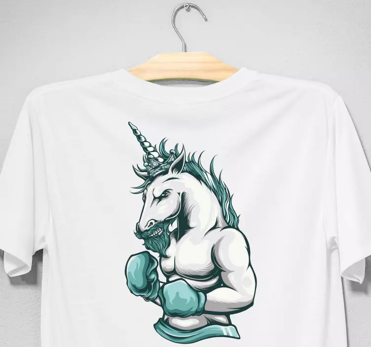 Antrenament gimnastică unicorn desen animat tricou personalizat - TenStickers