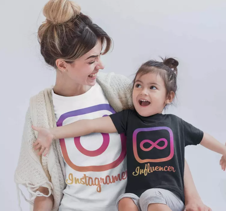 Tricou de mamă și copii instagramer influencer - TenStickers