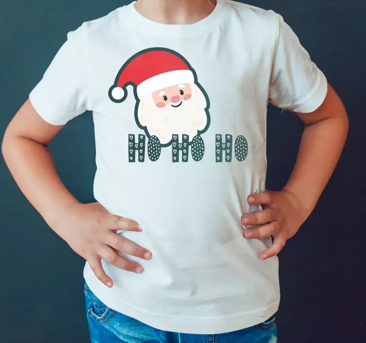 Tricou personalizat de mos craciun "ho ho ho". - TenStickers