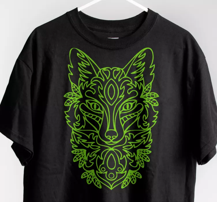 Tricou personalizat fox line art - TenStickers