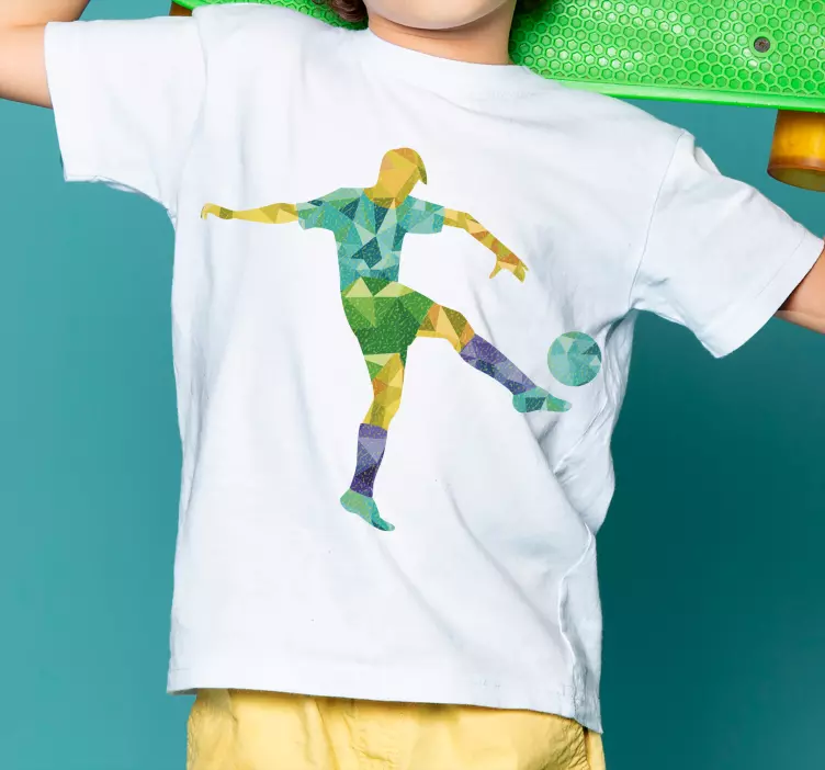 Tricou personalizat de jucător de fotbal geometric - TenStickers