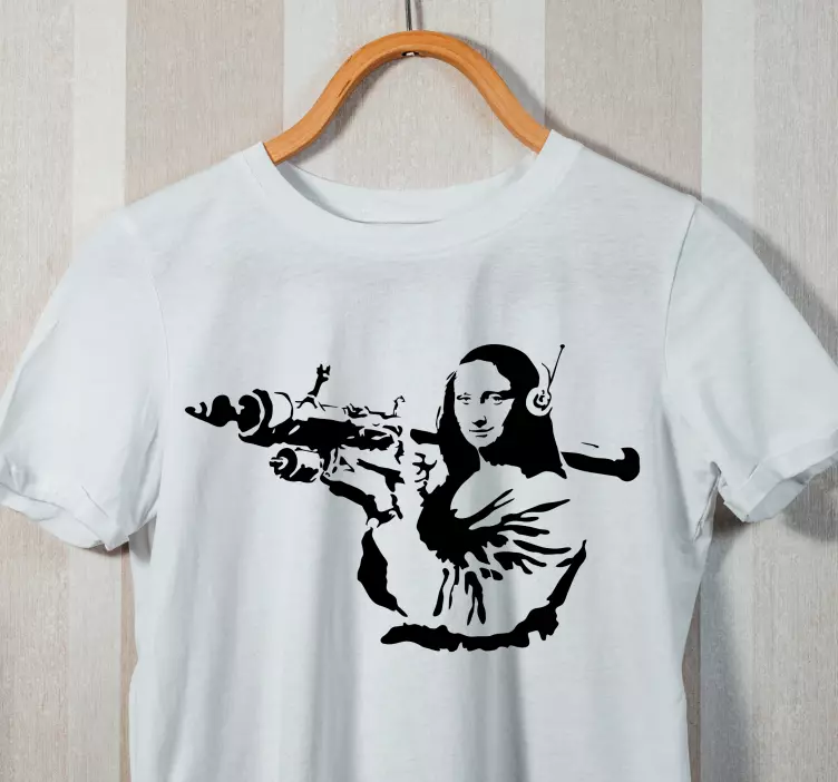 Tricou personalizat mona lisa bazooka - TenStickers