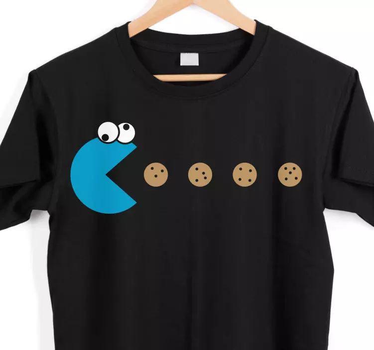 Tricou personalizat pacman cookie monster - TenStickers
