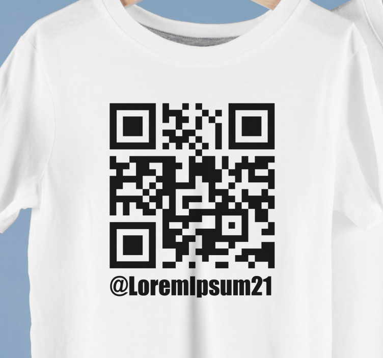 Tricou personalizabil cod qr instagram monocolor - TenStickers