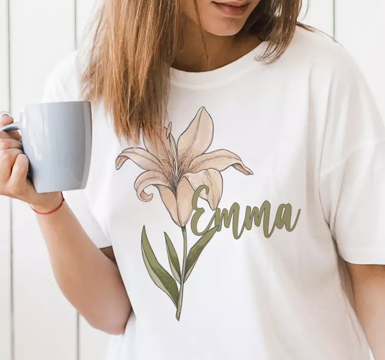 Tricou personalizabil design floral - TenStickers