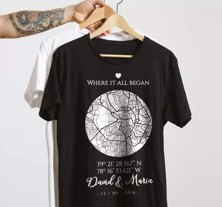 Tricouri cuplu Unde a început totul - TenStickers