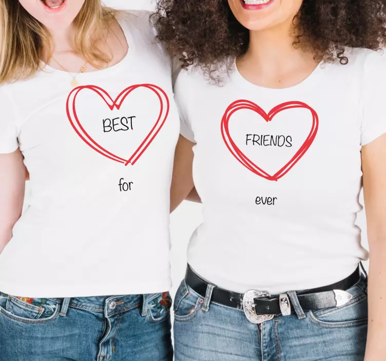 Cei mai buni prieteni pentru totdeauna tricou personalizat - TenStickers