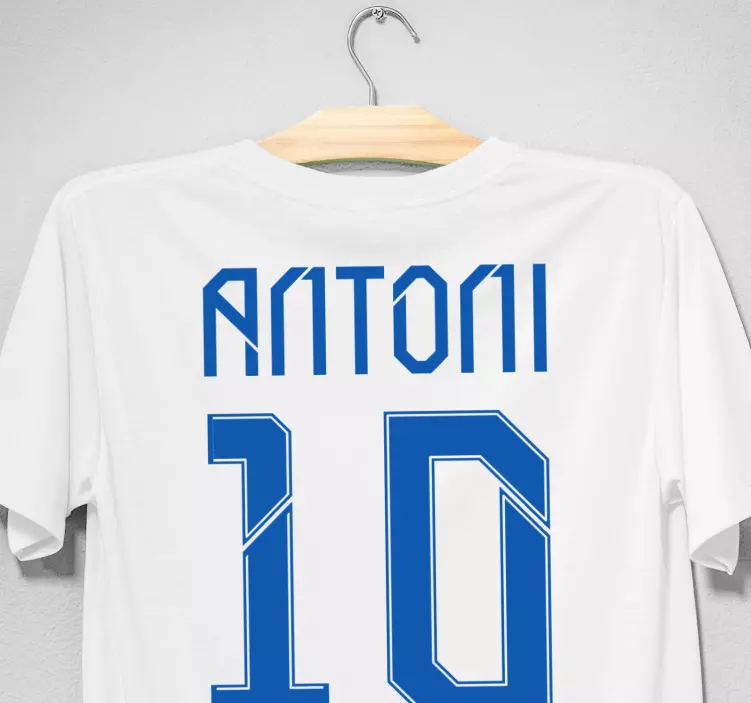 Tricouri albe model club de fotbal cu nume - TenStickers