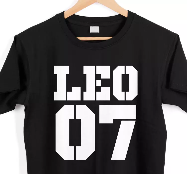 Tricouri cu nume și număr personalizate albe cu nume - TenStickers