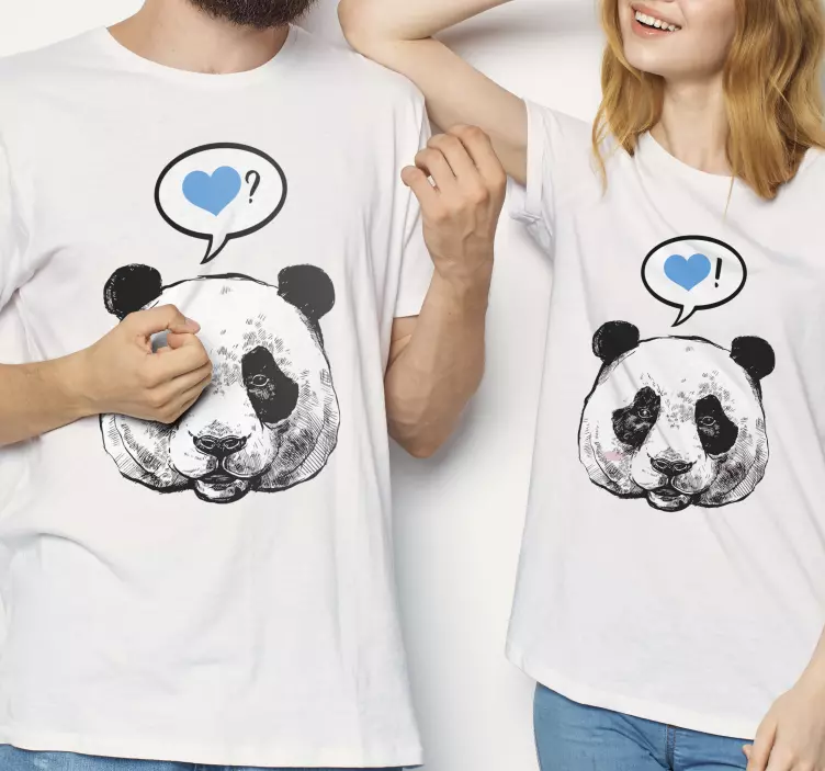 Tricouri cu panda care flirtează - TenStickers