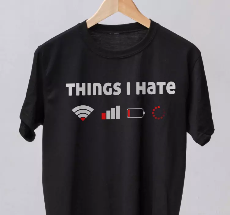 Un tricou personalizat ură de tocilar - TenStickers