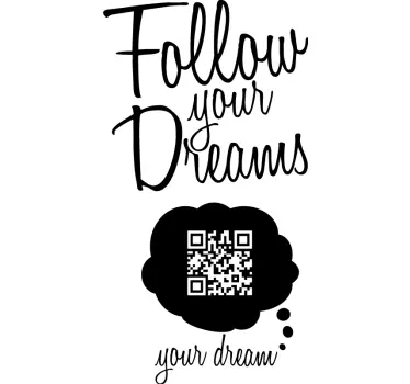 Alt tricou urmați codul qr viselor tale - TenStickers