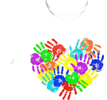 Alt tricou cu amprente de mână în formă de inimă - TenStickers