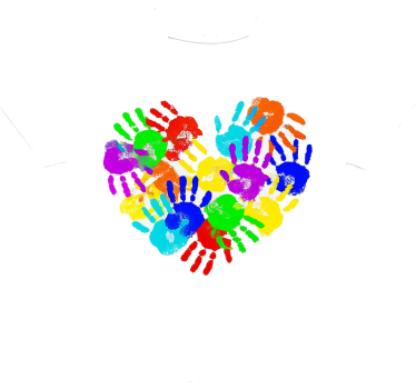 Alt tricou cu amprente de mâini în formă de inimă - TenStickers