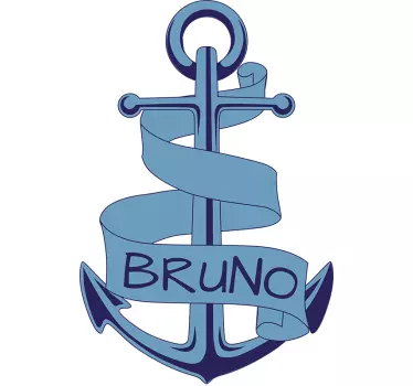 Tricou pentru bebeluși ancora cu nume - TenStickers