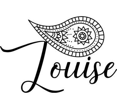Tricou personalizabil design paisley - TenStickers