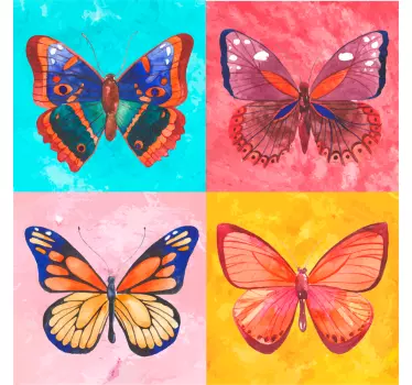 Tricou fluturi multicolori - TenStickers
