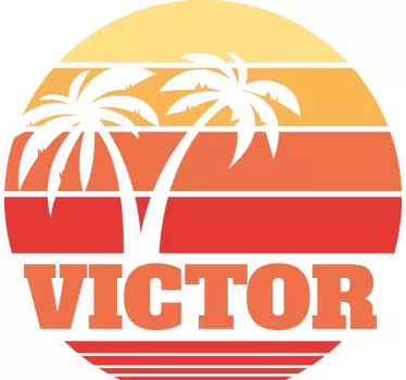 Alt tricou apus de soare pe plajă victor - TenStickers