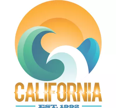 Alt tricou valurile de pe coasta californiei - TenStickers