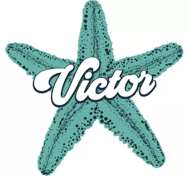 Tricou personalizabil stea de mare cu numele victor - TenStickers