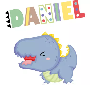 Tricou pentru bebeluși cu design nume de dinozaur - TenStickers