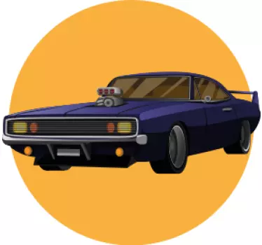Tricou cu desene animate pentru mașini care rulează musculare - TenStickers