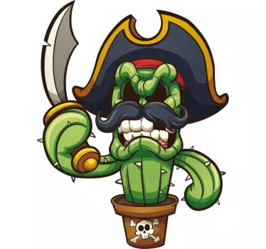 Tricou pirat cu desene animate cactus - TenStickers