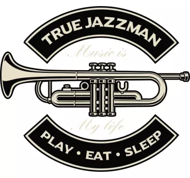 Adevărat jazzman tricou trompetă - TenStickers