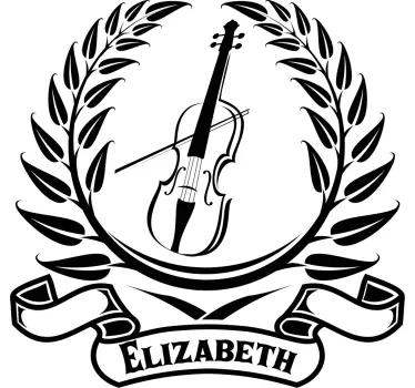 Tricou personalizabil cu emblemă muzicală laureată - TenStickers