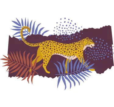 Alt tricou stil pădure cu leopard fermecător - TenStickers