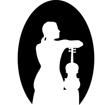 Alt tricou siluetă elegantă de muzică - TenStickers