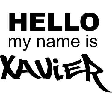 Tricou personalizabil salut numele meu - TenStickers