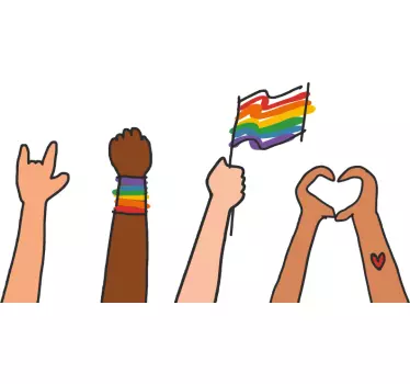 Alt tricou ridicând mâinile de mândrie - TenStickers