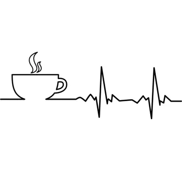 Alt tricou designul bătăilor inimii de cafea - TenStickers