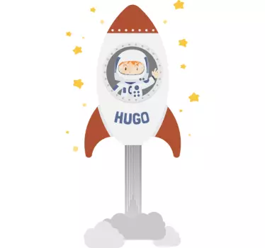 Tricou pentru copii temă aventură cu rachete - TenStickers