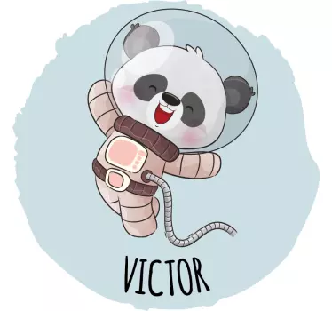 Drăguț panda pentru băiat cu nume tricou bebe - TenStickers
