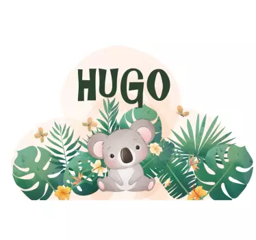Drăguț koala pentru băiat cu nume de tricou pentru bebeluși - TenStickers
