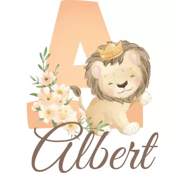 Drăguțe animale leoaică cu nume tricou bebe - TenStickers