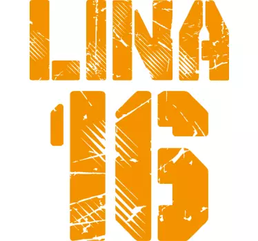 Tricou personalizabil cu nume îndrăzneț - TenStickers