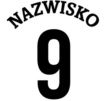 Model de fotbal polonez cu tricouri cu numere - TenStickers