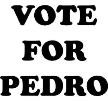 Alt tricou votează pentru pedro - TenStickers