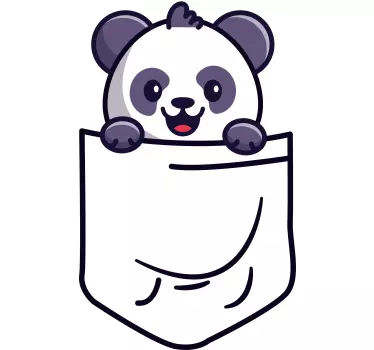 Drăguț tricou panda de buzunar - TenStickers