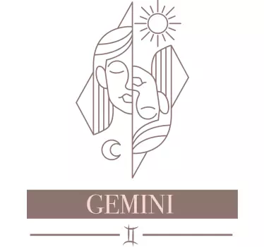 Tricou personalizabil stil zodiac gemeni - TenStickers