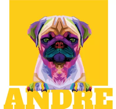 Alt tricou portret personalizat de câine colorat - TenStickers