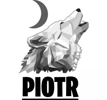 Alt tricou lup urlând la lună - TenStickers