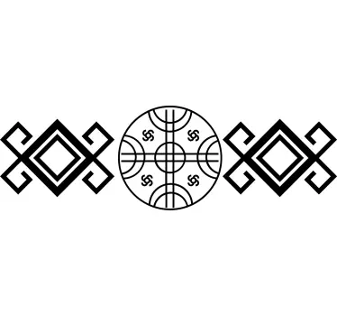 Alt tricou stil mapuche roșu - TenStickers