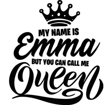Tricou personalizabil cheamă-mă regină. - TenStickers