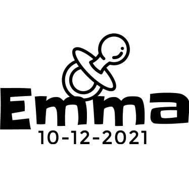 Tricou pentru bebelusi nume: Data: SuzetaNume: Data: Suzeta - TenStickers